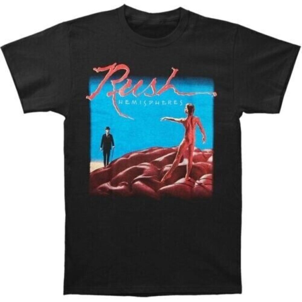 Rush Hemispheres Graphic T-Shirt Gift For Fans Music Rock Band Concert Casual